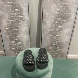 Madden Girl Studded Slides NWOT